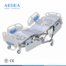 AG-BY007 5 funções icu quatro corrimãos ABS elétrica cama de hospital mdeical para o paciente